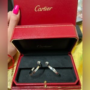 Cartier white gold big hoops